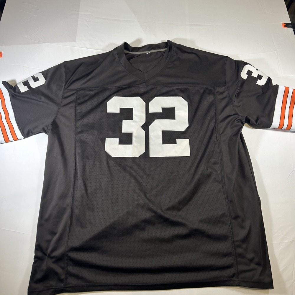 Vintage  Cleveland Browns Jim Brown #32 Jersey Sz 60/4XL VTG Brown Home